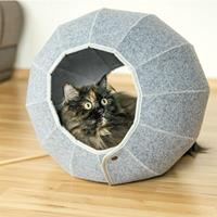 BESTLIVINGS Katzenhöhle in Kugelform 44x44cm Katzenspielzeug - vielseitig verwendbar - Katzenkorb zum Schlafen o. Ausruhen - Langlebig, Modern & Stabil