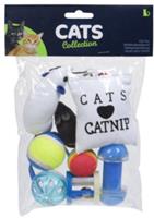 Cats Collection Katzenspielzeug Plüsch Blau 8 Stück