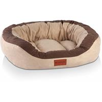 BedDog PRINS PREMIUM Hundebett, aus strapazierfähigem Alicante-Gewebe, Hundesofa mit Seiten, ovales Kissen für Ihr Haustier, Hundecouch:L, MELANGE