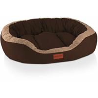 BedDog PRINS PREMIUM Hundebett, aus strapazierfähigem Alicante-Gewebe, Hundesofa mit Seiten, ovales Kissen für Ihr Haustier, Hundecouch:XL, CHOCOLATE