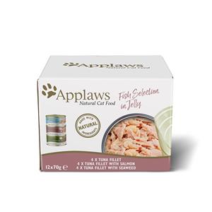 Applaws Multipak Adult Blik 12 x 70 g Kattenvoer - Vis selectie in Gelei