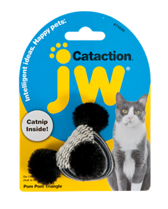JW Cataction Pom Pom driehoek 5,5 cm x 6,5 cm x 7,5cm