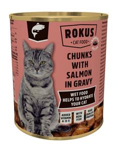 Rokus Adult - Kattenvoer - Zalm - Gravy - 810 gram