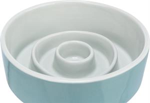 Trixie Slow Feeding Ceramic Bowl 0.9 l/ø 17 cm grey/blue