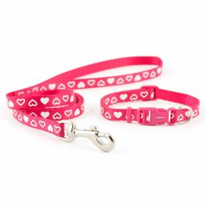 ancol Hondenhalsband Set Met Riem Hearts Rood