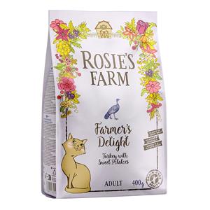 Rosie's Farm 400g  Adult Kalkoen met Zoete Aardappel Kattenvoer droog
