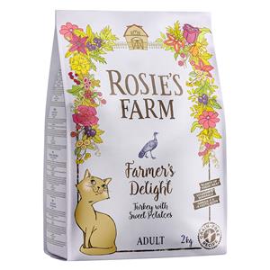 3x2kg Rosie's Farm Adult Kalkoen met Zoete Aardappel Kattenvoer droog