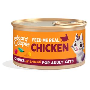 Edgard&Cooper Adult Chuncks 85 g - Kattenvoer - Kip