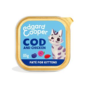 Edgard&Cooper Kuipje Paté Voor Kittens - Kattenvoer - Kabeljauw Kip 85 g