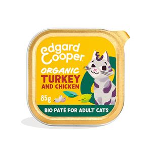 Edgard&Cooper Adult Paté Organic 85 g - Kattenvoer - Kalkoen