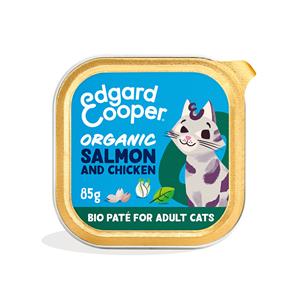 Edgard&Cooper Adult Paté Organic 85 g - Kattenvoer - Zalm&Kip