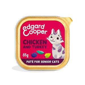 Edgard&Cooper Senior Paté - Kattenvoer - Kip Kalkoen 85 g