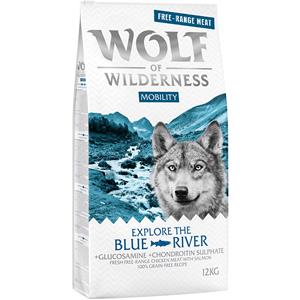Wolf of Wilderness 1kg  Mobility Explore The Blue River Scharrelkip & Zalm Hondenvoer droog