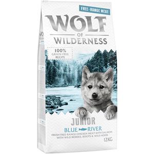 5x1kg Wolf of Wilderness Junior Blue River Scharrelkip & Zalm Hondenvoer droog