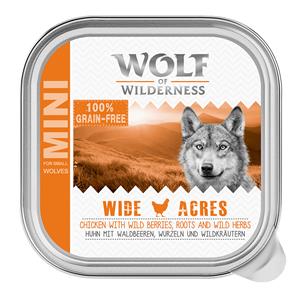 6x150g Adult Wide Acres Kip Wolf of Wilderness Hondenvoer nat