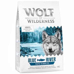 1kg Wolf of Wilderness Mini Blue River Zalm Hondenvoer droog
