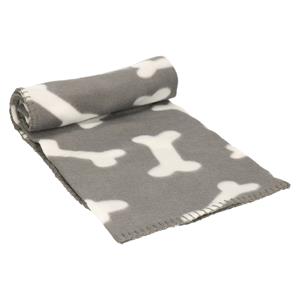 Excellent Houseware Fleece huisdieren deken voor honden 100 x 70 cm grijs