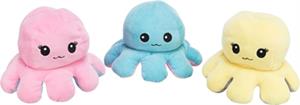 Trixie octopus omkeerbaar pluche roze / lichtblauw (19 CM)
