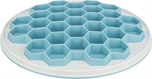 Fehlt Hunde-Futtermatte Slow Feeding Platte Hive weiß-blau, Durchmesser:  ca. 30 cm