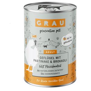 GRAU Hondenvoer 6 x 400 g - Gevogelte met Pastinaak & Broccoli