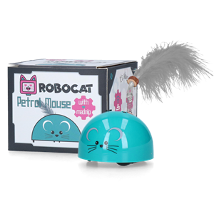 Robocat Petrol Mouse - Kattenspeelgoed - Petrol Grijs Met Madnip