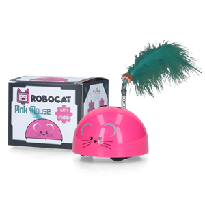 Robocat Pink Mouse - Kattenspeelgoed - Roze Groen Met Madnip