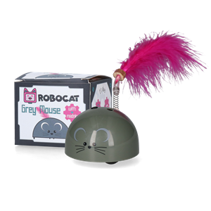 Robocat Grey Mouse - Kattenspeelgoed - Grijs Roze Met Madnip