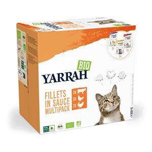 Yarrah Cat Bio Pouch Fillets Multipack Gravy Mix 8 x 85 gr