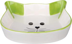 TRIXIE Kattenvorm voer/waterbak Met katten gezicht