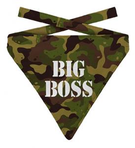 Plenty Gifts Hundehalstuch Big Boss Armee Grün 