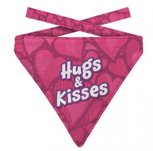 Plenty Gifts Hundehalstuch Hugs & Kisses Rosa 