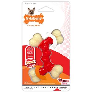Beißring Für Hunde Nylabone Extreme Chew Double Bacon Nylon Thermoplastischer Kunststoff 