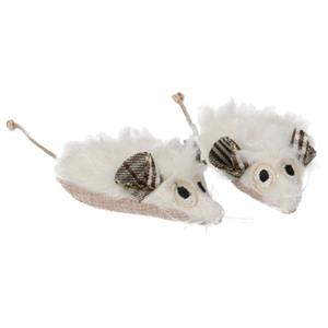 Adori Speelgoed Fluff Twins - Kattenspeelgoed - 14x5x1.5 cm Wit