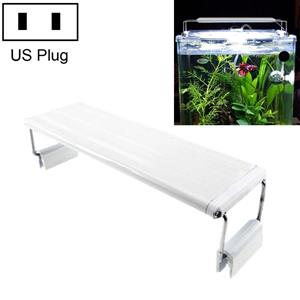 huismerk XY-15N/K aquarium glas vis tank LED aquatische beugel lamp U.S. plug (wit)