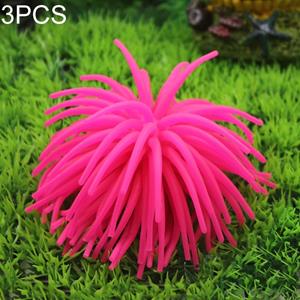 huismerk 3 STKS aquarium artikelen decoratie TPR simulatie zee-egels bal koraal grootte: L diameter: 13cm (roze)