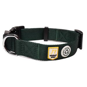 WOOLLY WOLF Hundehalsband Adventure grün, Breite: ca. 2 cm, Länge: ca. 25 - 35 cm