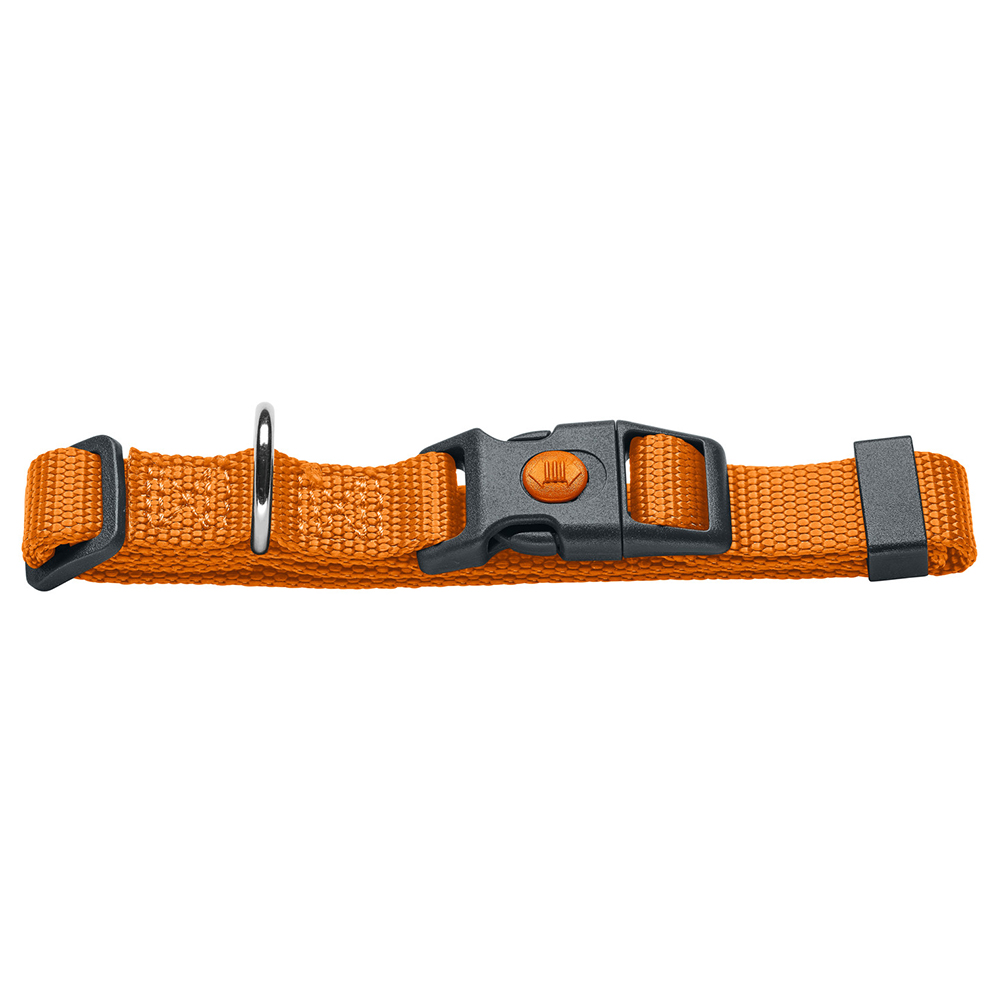 HUNTER Halsband London Oranje Vario Basic Maat M: 30-46cm Halsomvang, B10mm Hond