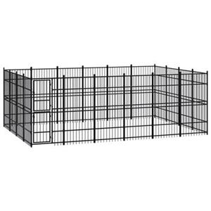 VidaXL Hondenkennel 22,12 m² staal