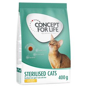 Concept for Life 400g Sterilised Kip  Kattenvoer droog