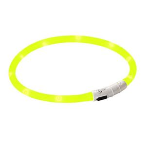 De Huisdiersuper LED halsband geel
