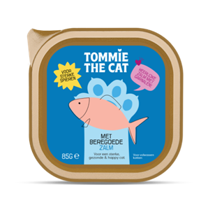 Tommie the Cat – beregoede zalm paté – volwassen kat 85g - natvoer