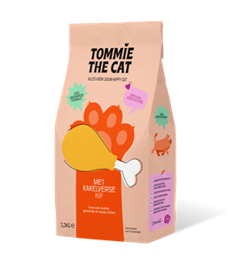 Tommie the Cat 100% graanvrije brokken - bomvol verse kip - kitten - 2,2kg - kittenvoer