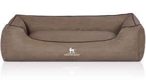 Knuffelwuff Hundebett Scottsdale aus Kunstleder stone clay XL