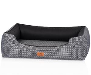 Knuffelwuff orthopädisches Design Hundebett Sanford schwarz M-L