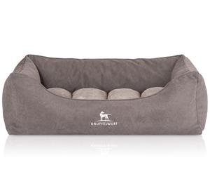 Knuffelwuff orthopädisches Hundebett mit Fächer-Wendekissen Baltimore grau XL