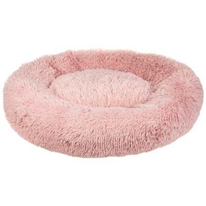beliani Kuscheliges Tierbett oval für Hunde Katzen Polyester rosa ⌀ 80 cm Kulu - Rosa