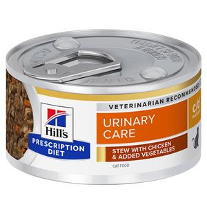 Hill's Prescription Diet 1x82g c/d Urinary Care Stoofpotje met Kip  Kattenvoer
