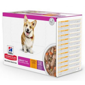 Hill's Canine Pouch Adult Small & Mini Stoofpotje - Hondenvoer - Kip Rund Groente 12x90 g