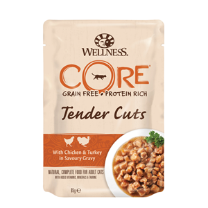 Wellness Core Tender Cuts 85 g - Kattenvoer - Kip&Kalkoen