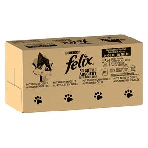 Felix Voordeelpakket  Elke Dag Feest 120 x 85 g Kattenvoer - Vleesmix 2: Rund, Zalm, Kip, Tonijn (120 x 85 g)